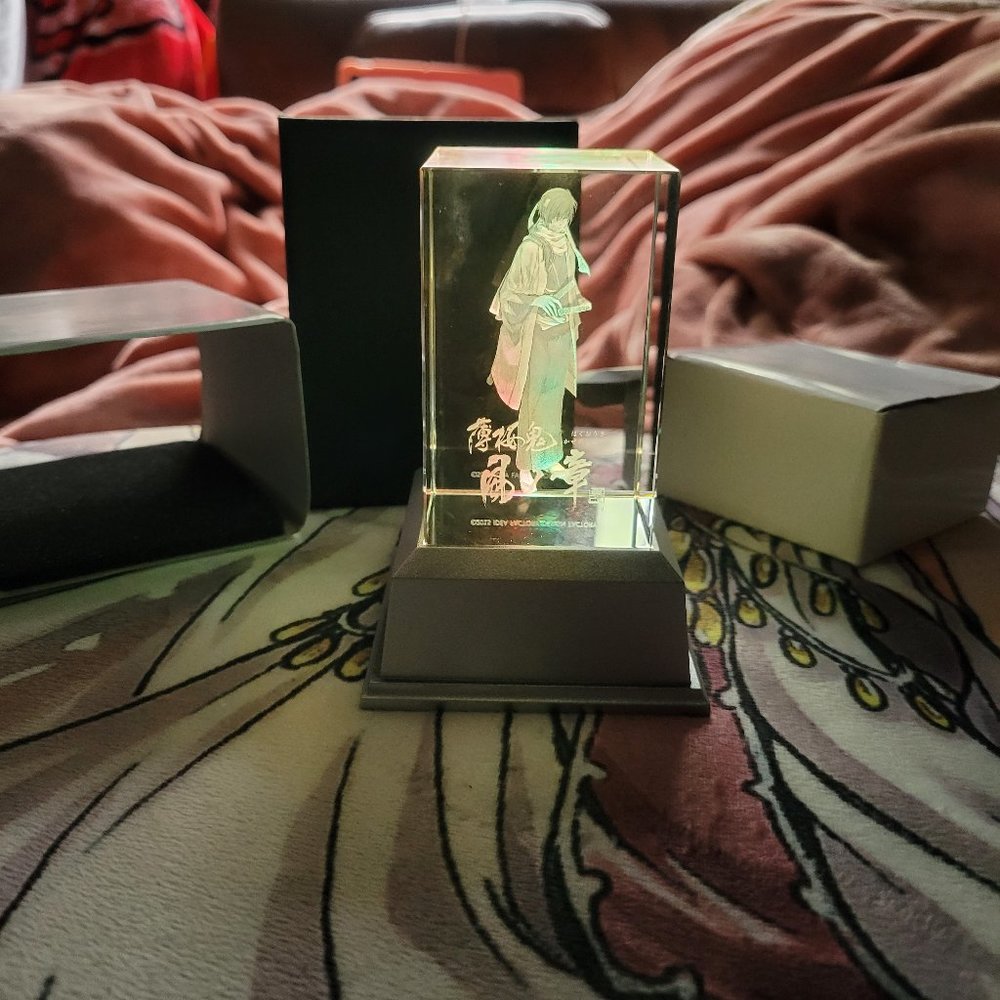 Hakuoki Saito 3D Crystal LED Light Up Figure Prism Hakuouki Rare